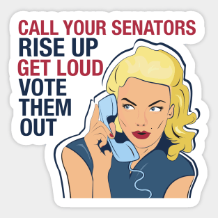 Call Your Senators Feminist Women Sticker